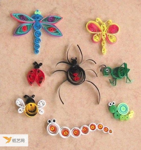 Simple and cute quilling paper pattern pictures and illustrations that are very suitable for beginners