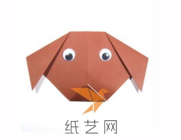 Origami puppy making tutorial for children