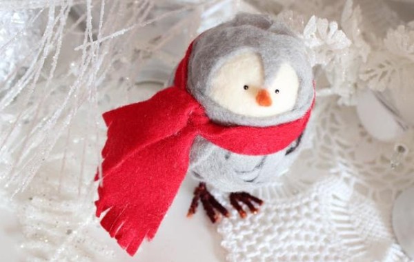 Cute non-woven fabric little penguin Christmas gift making tutorial