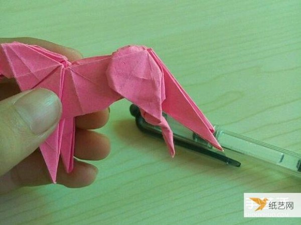 Super detailed 3D horse origami illustrations by Hideo Komatsu