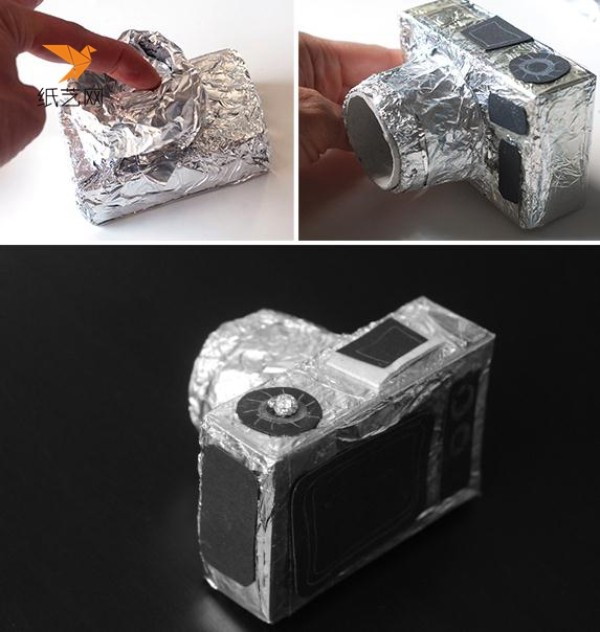 Tutorial on how to make a beautiful camera from waste toilet paper tubes