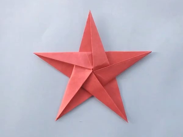 Simple origami five-pointed star origami making video tutorial