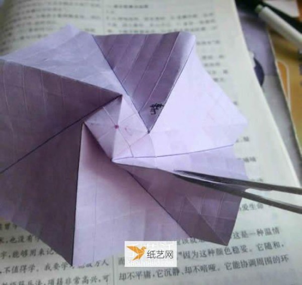 Detailed illustration of how to fold Beryl Rose