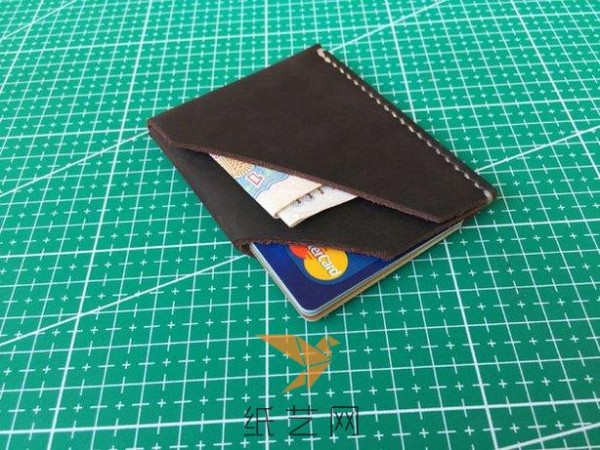 Super simple handmade leather card holder wallet making tutorial