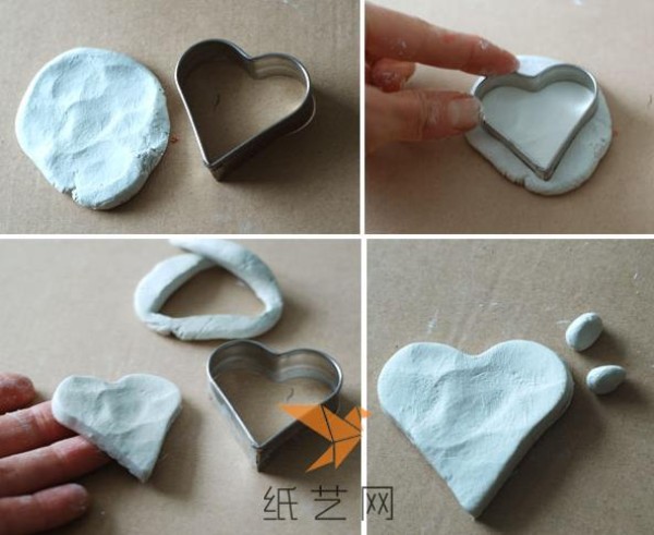 Cute clay heart-shaped kitten Mother’s Day gift decoration making tutorial