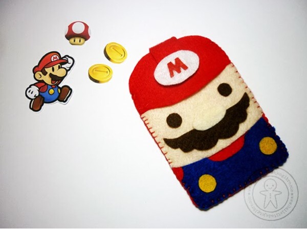 Non-woven Super Mario mobile phone bag handmade DIY production tutorial