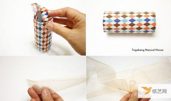 A wonderful use of paper towel tubes - handmade and beautiful chopstick storage boxes