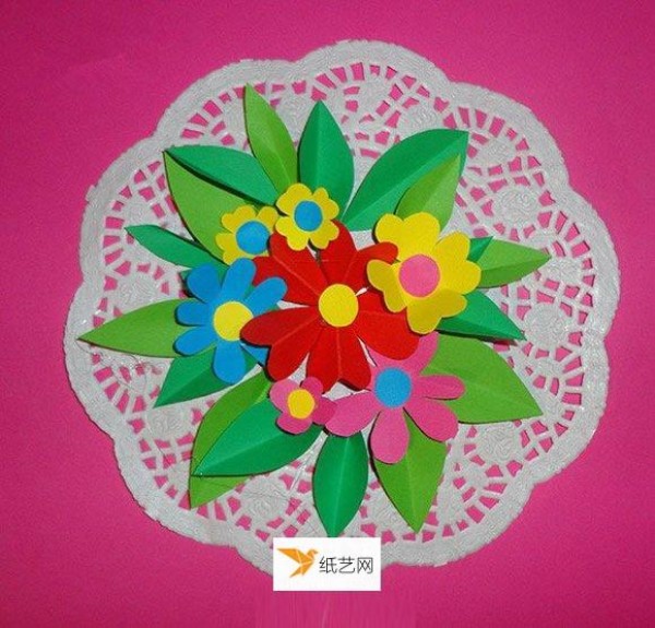 Use cardboard to make a handmade Teachers Day gift flower plate