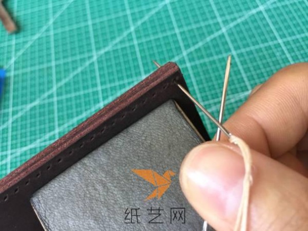 Super simple handmade leather card holder wallet making tutorial