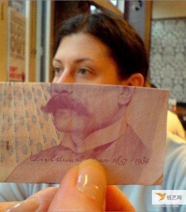 Fun pictures of misaligned banknotes, a personalized banknote face that will make you a celebrity