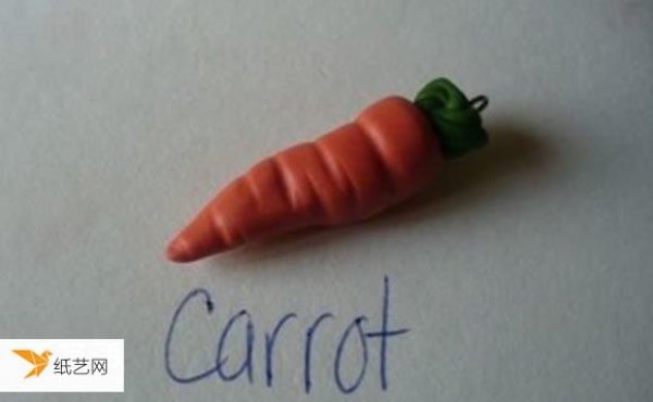 Illustration of how to hand-make personalized carrots using ultra-light clay