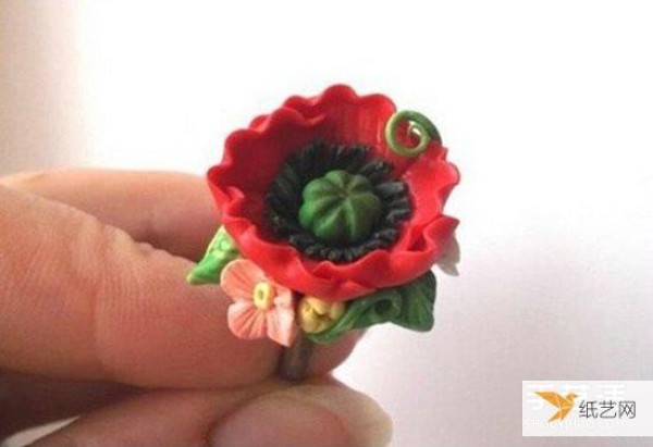 Tutorial on how to make a personalized flower ring using polymer clay