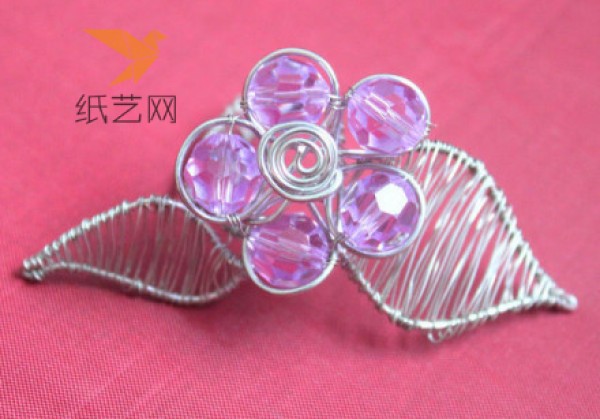 Beaded Braided Wire Wrap Flower Ring Making Tutorial