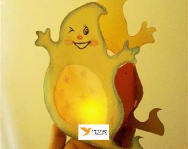 How to make a personalized Halloween ghost lantern using cardboard