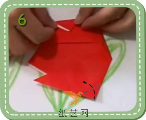 Childrens handmade origami carnation paste-up Mothers Day gift making tutorial