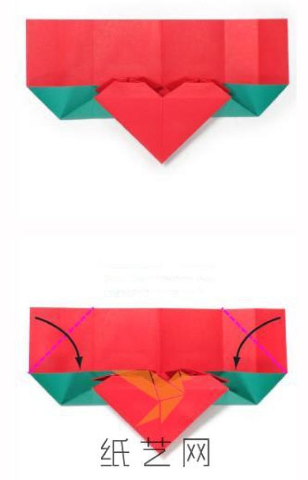 Romantic Valentines Day Gift Origami Heart with Wings Tutorial