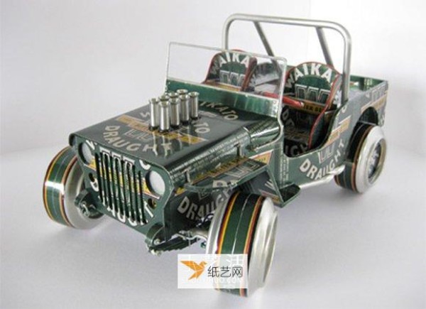 Use cans to create beautiful car model works