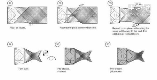 How to fold paper carp using dollars