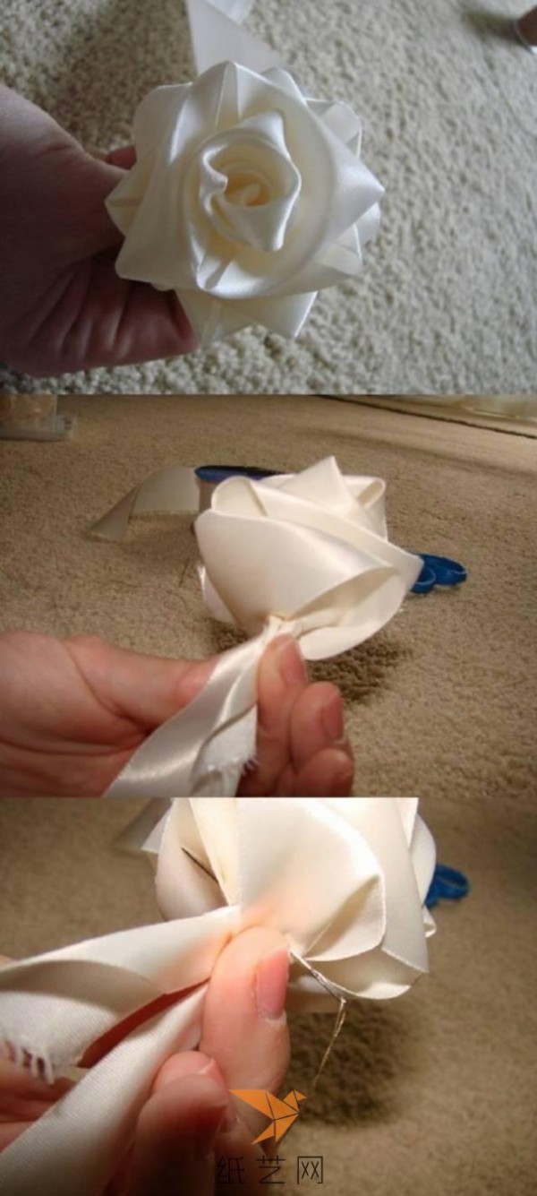 Fabric White Rose Bridal Bouquet Making Tutorial Fabric Tutorial