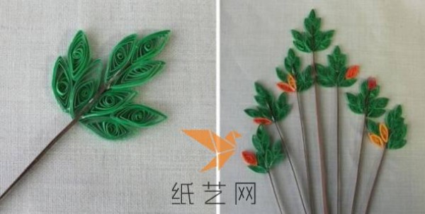 Tutorial on making beautiful paper-quilled trees for New Year decorations