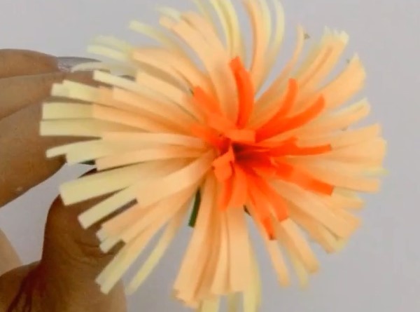 Creative video tutorial for simple handmade paper flowers