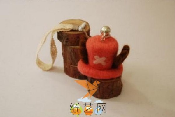 Cute Wool Felt Chopper Hat Cell Phone Chain Making Tutorial