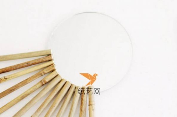 Turn waste into treasure and use bamboo strips to make an ethnic style star shining mirror DIY illustrated tutorial