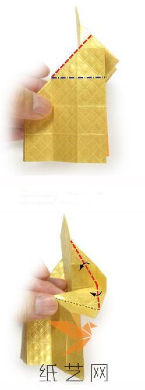 Detailed Origami Golden Throne Making Tutorial Children’s Day Gift