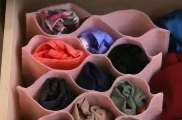 Non-woven storage! No more cluttered drawers!