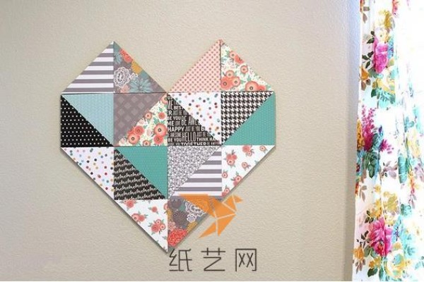 Beautiful Handmade Color Block Heart Wall Decor Tutorial