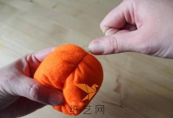 Halloween handmade non-woven small pumpkin doll making tutorial