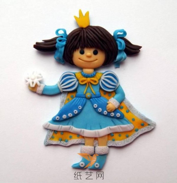 Super detailed tutorial on making a little princess brooch for Christmas gift