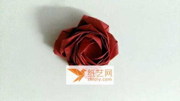 Simple and beautiful origami rose tutorial illustration