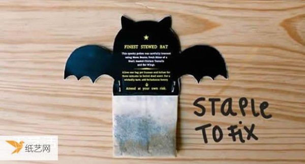 Tutorial on how to make handmade Halloween tea bags using cardboard