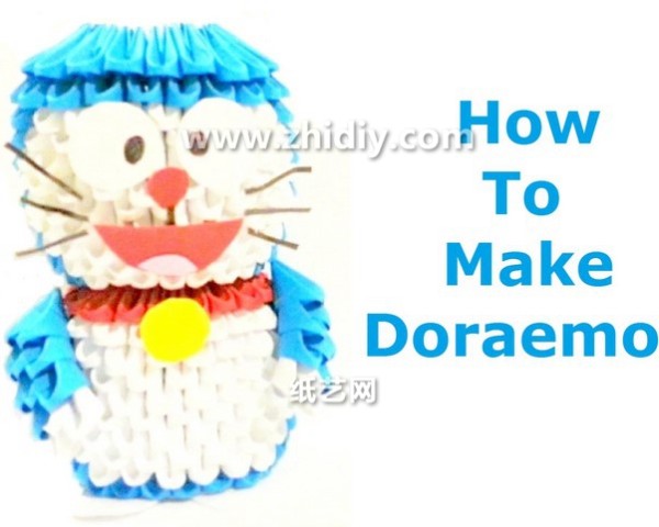 Origami triangle insert Doraemon handmade tutorial