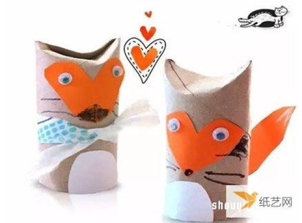 How to make a cute fox using a toilet paper roll