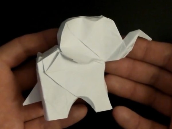 How to fold three-dimensional origami elephant by hand origami tutorial