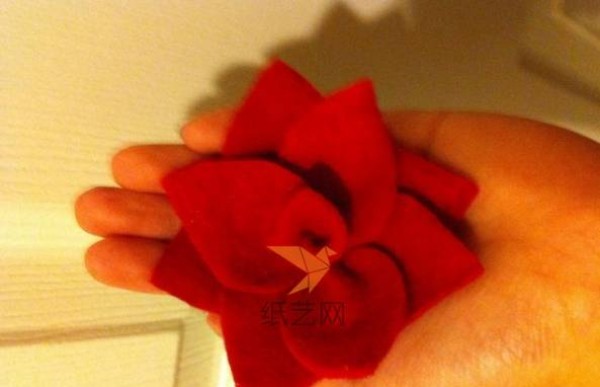 Enchanting big red flower ring making tutorial