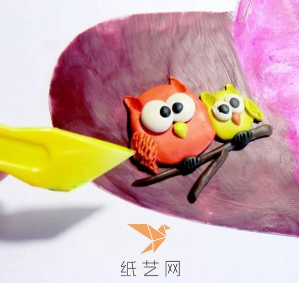 Tutorial on making beautiful heart-shaped owl and rose flower clay for Valentine’s Day gift