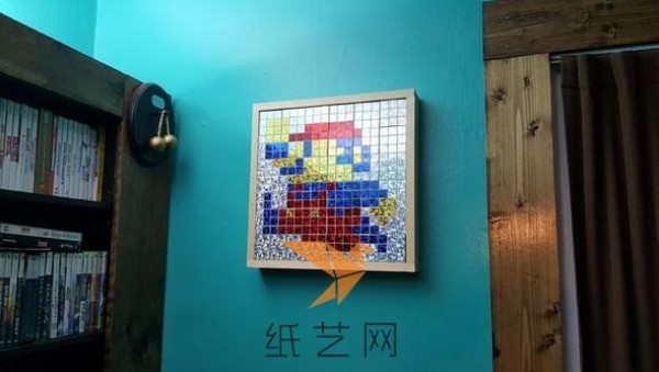 Making wall paintings using Rubiks Cube puzzles