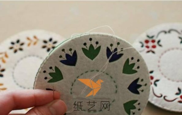 Super beautiful hollow design non-woven coaster New Year gift making tutorial