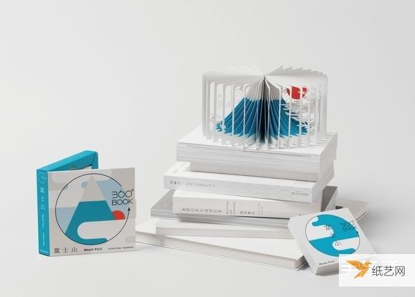 The majestic Mount Fuji is shrunk into a paper sculpture art of a mini pop-up book