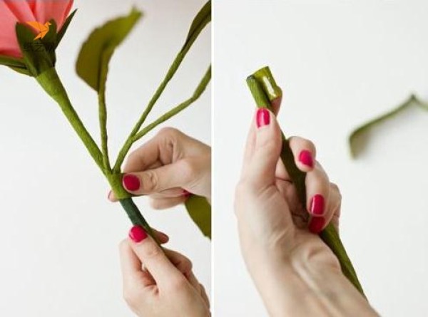 Tutorial on how to make paper roses, a must-have decorative flower for photos