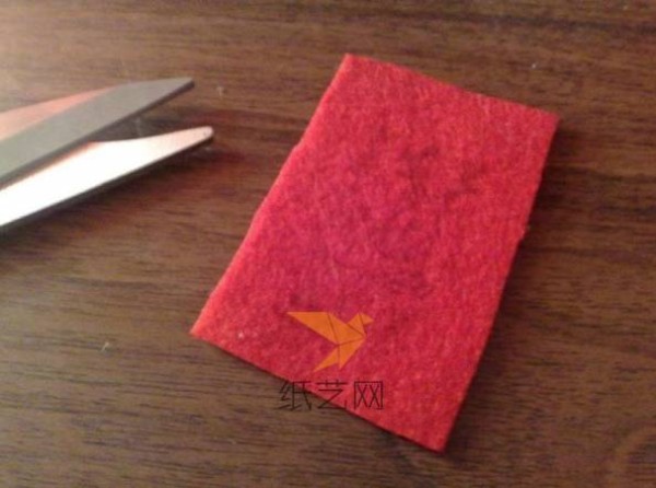 DIY elk Christmas card made from non-woven fabric