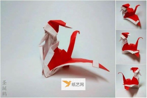 Detailed illustrated tutorial on how to fold the Christmas crane