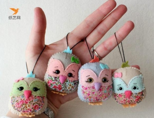 Cute non-woven owl lavender sachet tutorial