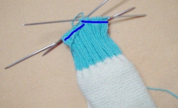 Woolen socks knitting is a must-have for home and leisure. Simple and easy to learn woolen socks knitting tutorial illustration.