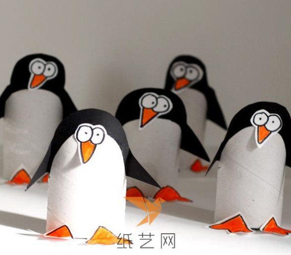 Tutorial on turning toilet paper tubes into treasure and making handmade penguins for children