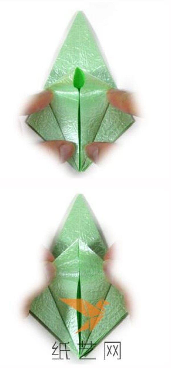 Tutorial on making an origami frog with complex structure