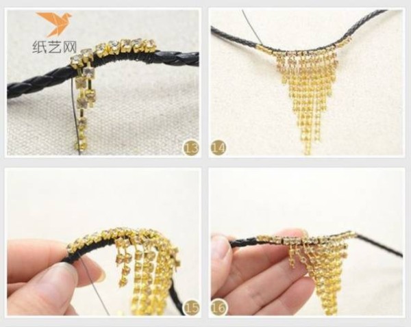 Beading Tutorial Retro and Elegant Beaded Braided Leather Rope Decoration Necklace Making Tutorial